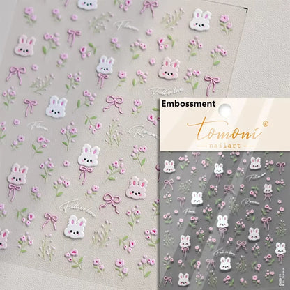 Pink Translucent Peach Jelly Texture 5D Soft Embossed Reliefs Self Adhesive Nail Art Stickers Cute Fruits 3D Manicure Decals