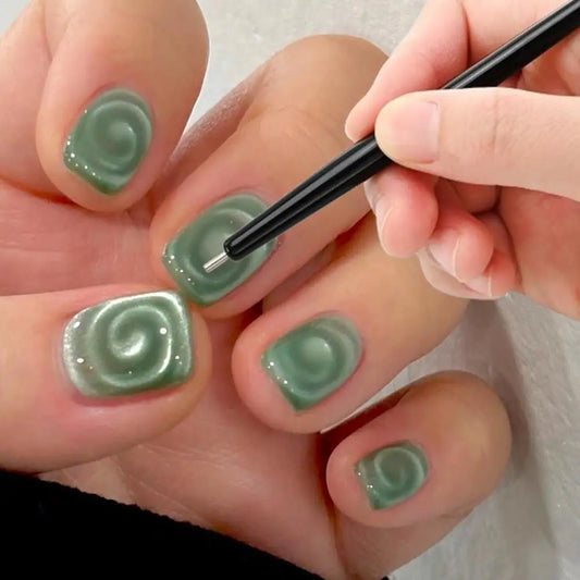 1/2Pcs Vortex/lollipop Cat's Eye Nail Magnet Pen Create Water Ripple Swirl Effect Magnetic Stick for Gel Polish Manicure Tools &