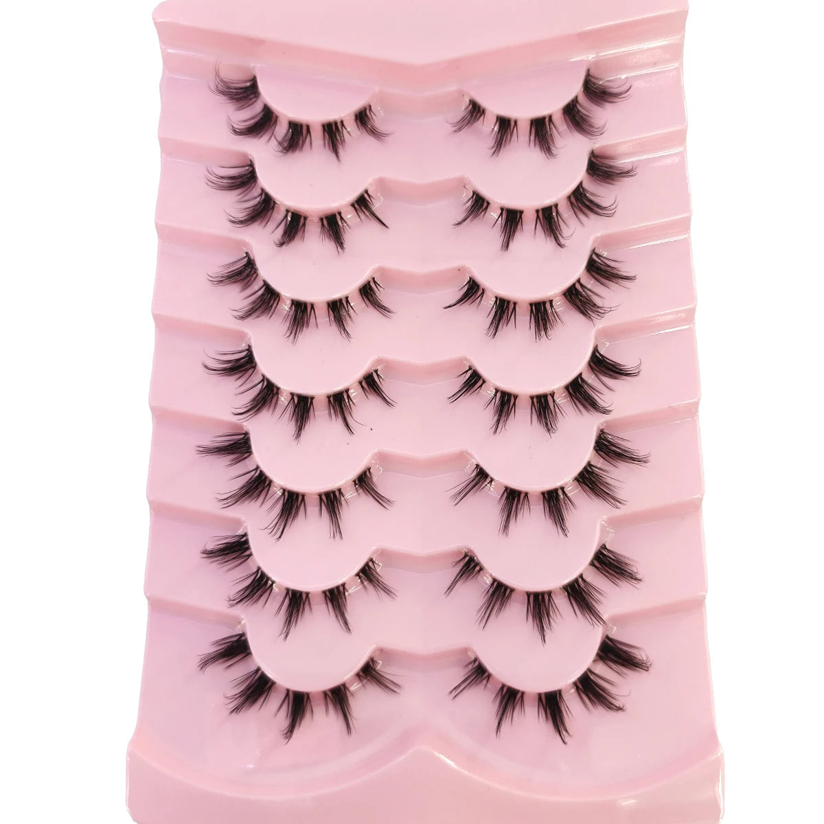 NEW 7pairs 8D Mink Lashes Natural Short False Eyelashes Mink Eyelashes 3D Mink Lashes Wispy HandMade Full Strip Lashes  Makeup