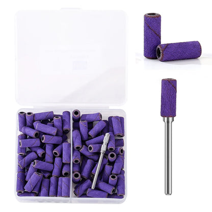 3mm 80pcs Mini Zebra Nail Sanding Bands Electric Machine Nail Drill Bits UV Gel Acrylic Polish Remover For Nails Accessory Tool