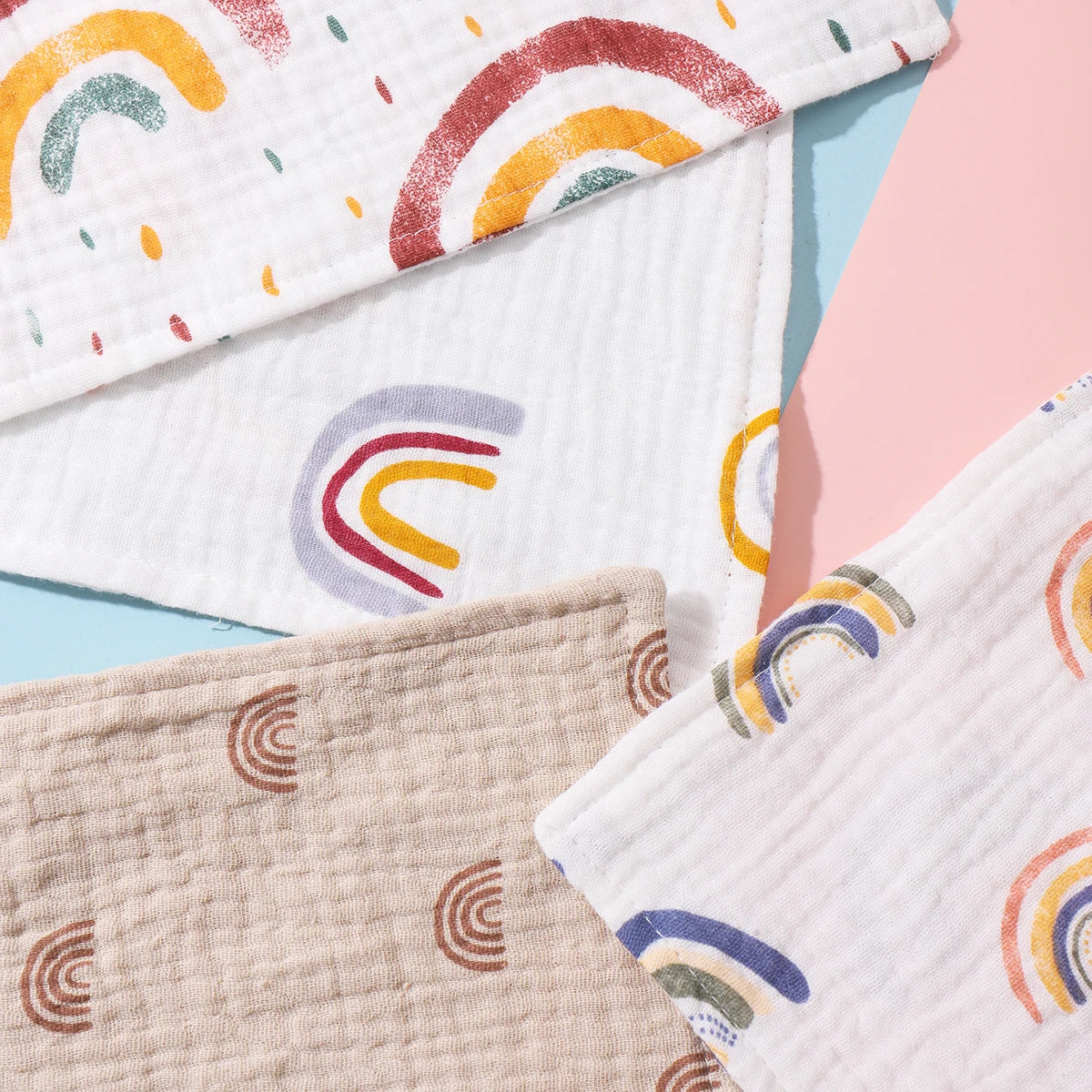Newborn Baby Cotton Mulsin Comforter Carton Rabbit Ear Double Guaze Soothe Appease Towel for Toddlers Bibs Burp Cloths Infant