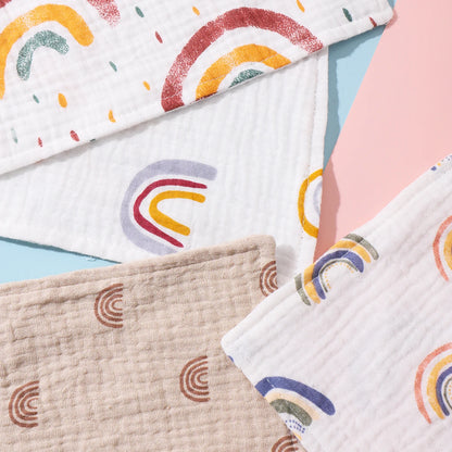 Newborn Baby Cotton Mulsin Comforter Carton Rabbit Ear Double Guaze Soothe Appease Towel for Toddlers Bibs Burp Cloths Infant