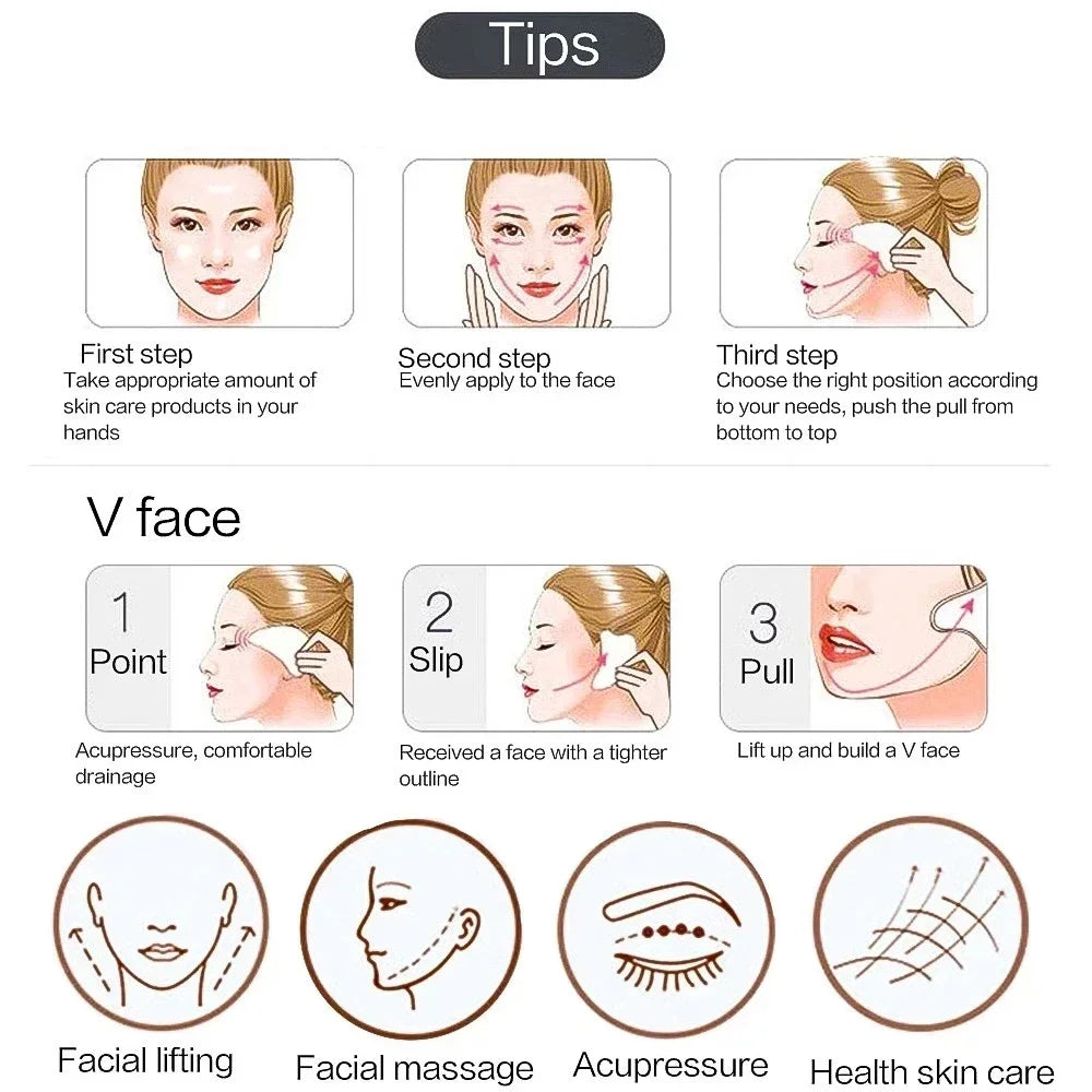 Smooth Polished Natural Jade Gua Sha Board Gentle Skin-Friendly Lightweight Portable SPA Massage Tool for Home Daily Skincare Travel Women Skincare Lovers Facial Massager Face Neck Care Beauty Accessory