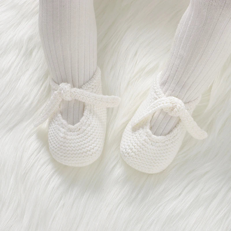 Newborn Baby Shoes Knitted Toddler Children First Bed Boots 0-18M Clothing Accessories Infant Boy Girl Footwear Fashion Shallow