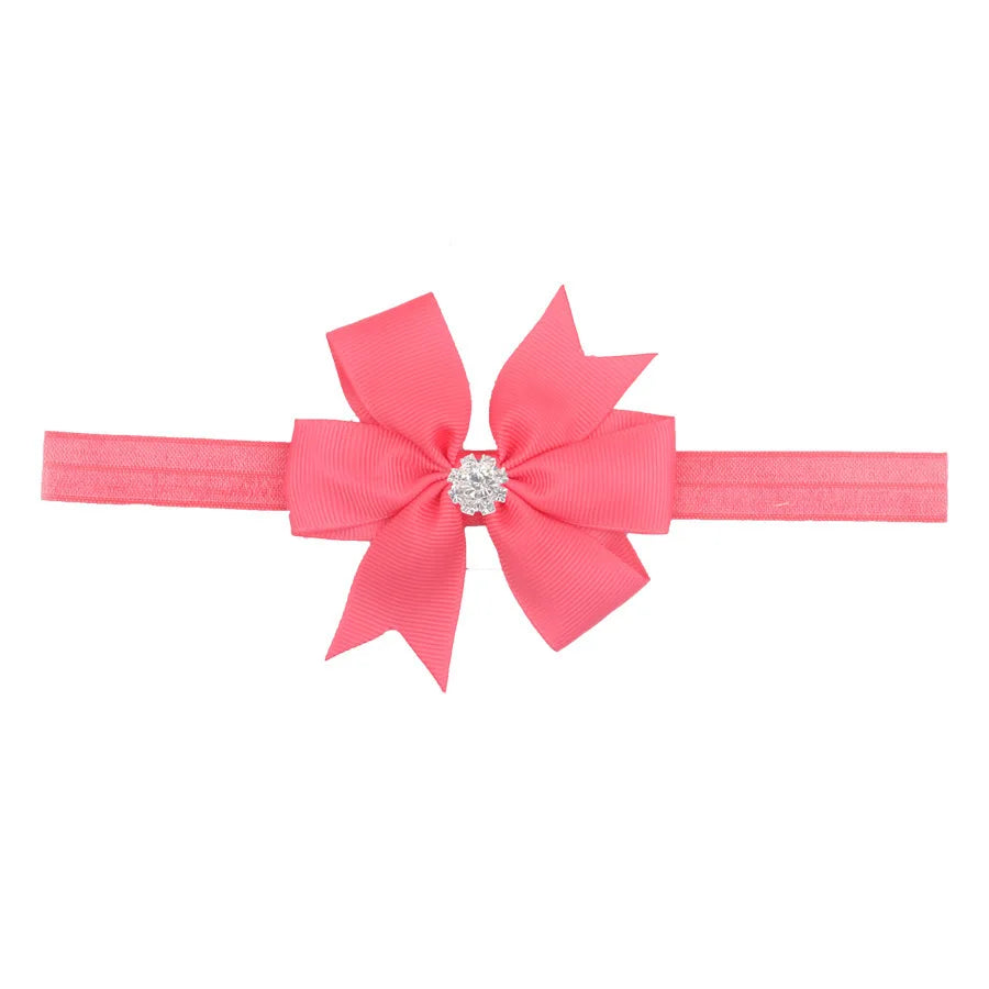 1 Piece Baby Headband Girl Bandage Ribbon Bowknot Infant Kids Hair Accessory Newborn Bow Crystal Toddler Band Headwear