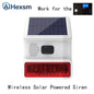 New 433MHz Wireless light Flash Strobe Outdoor Solar Waterproof Siren for Home Burglar PIR Motion Door Gap Security Alarm System