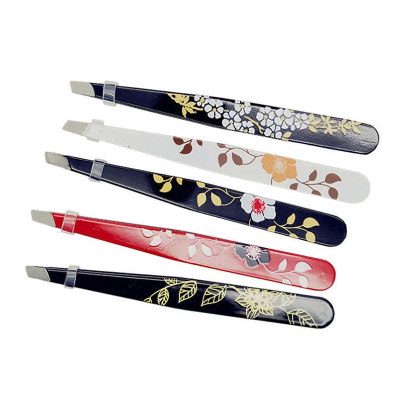 Professional Eyebrow tweezers Hair Beauty Slanted Stainless Steel Tweezer Tool