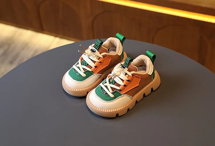 DIMI Autumn New Children Shoes Pu Leather Kids Sneakers  Baby Toddler Shoes Comfortable Soft Boys Girls Casual Shoes