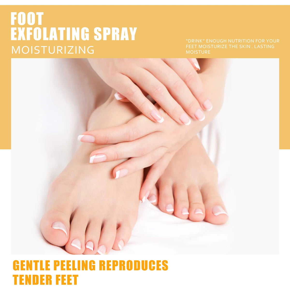 Foot exfoliating spray: repairs, brightens, removes dead skin, calluses, and repairs dry cracks. Foot whitening and care spray.