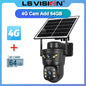 LS VISION Dual-Screen 4G/Wifi Outdoor Solar Camera Security 4K PIR Human Tracking CCTV Surveillance Camera V380 Pro Waterproof