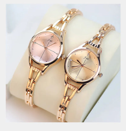 Bracelet Watch For Women Elegant Rose Gold Ladies Luxury Wristwatches Rhinestone Simple Fashion Female Quartz relogio feminino