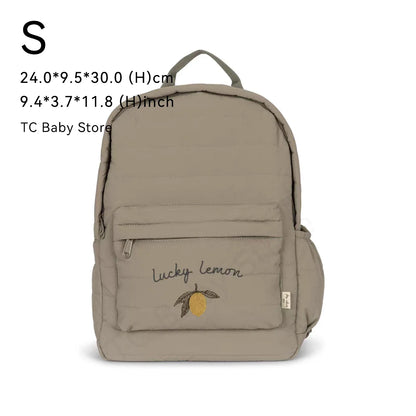 KS Baby Backpack 2024 New Kids Schoolbag Kindergarten Bags Brand Traveling Mom Cherry Lemon Children's Boys Girls Storage