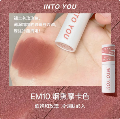 INTO YOU Lip Mud Heroine Matte Velvet Lip and Cheek Dual-use Lip Mud Soft Fog Smooth Blush INTOYOU Lip Lipstick Makeup