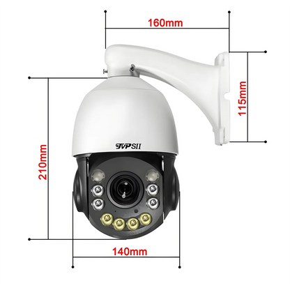 Metal Full Color Laser Infrared Auto Tracking Cruise 8MP 4K 30fps 90X Optical Zoom 360° Audio Onvif POE Speed Dome PTZ IP Camera