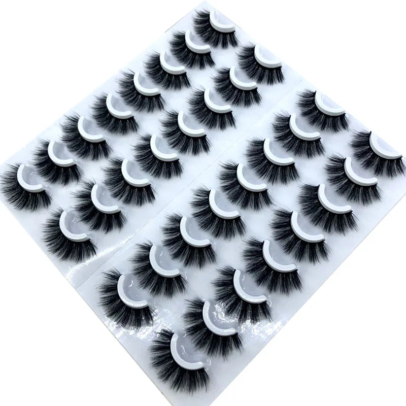 16 Pairs 3D Mink Lashes Natural False Eyelashes Dramatic Volume Fake Lashes Makeup Eyelash Extension Silk Eyelashes
