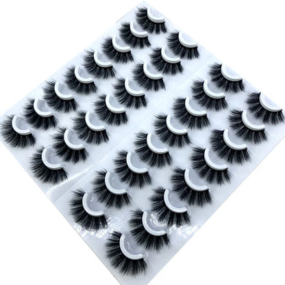 16 Pairs 3D Mink Lashes Natural False Eyelashes Dramatic Volume Fake Lashes Makeup Eyelash Extension Silk Eyelashes