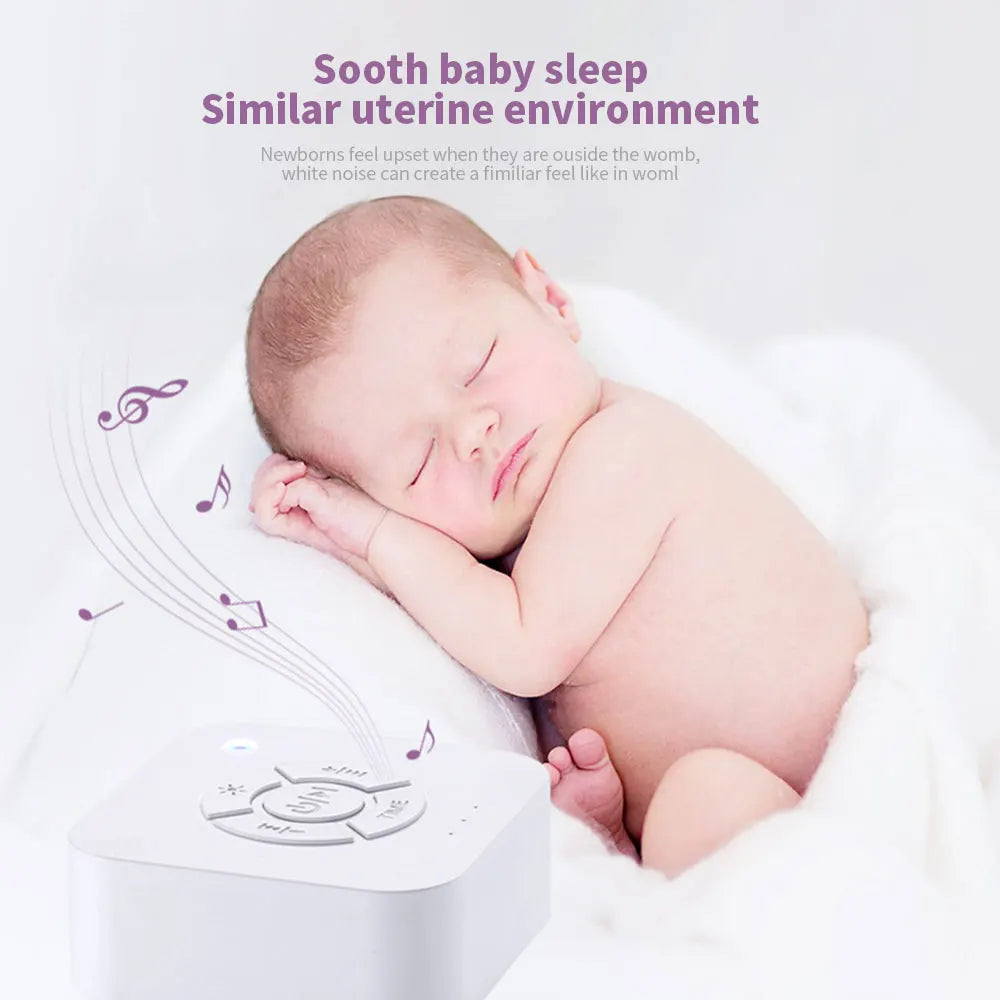 9 Soothing Sounds White Noise Sound Machine Sleep Soother With Breathing Light Timer Type-C Charging For Baby Home Office Travel
