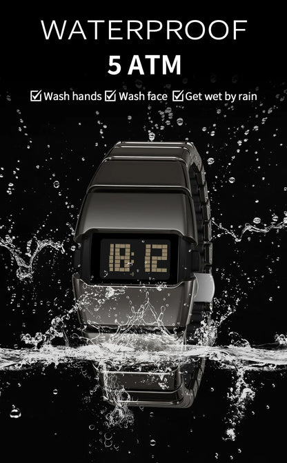 SANDA 9504 Retro Electronic Watch 5ATM Waterproof Night Light Display Snooze Alarm Clock Stopwatch Men's and Women's Watches2026