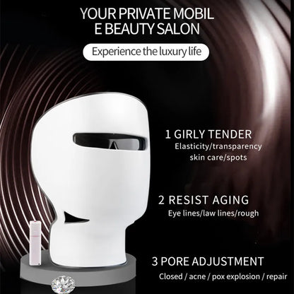 Led phototherapy facial skincare and beauty 7-color mask facial care anti-aging
