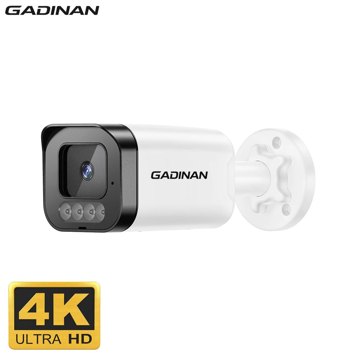 GADINAN 4K Poe 8MP 5MP 4MP IP66 Waterproof Security Camera With Two Way Audio Night Vision H.265 Onvif Bullet Camera