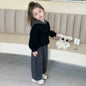 Girl Hoodie 2-Piece Set Spring Autumn Stripe Tops Pullover Pants Sportswear Child Kawaii Fashion New Style Casual Clothing 3-12Y
