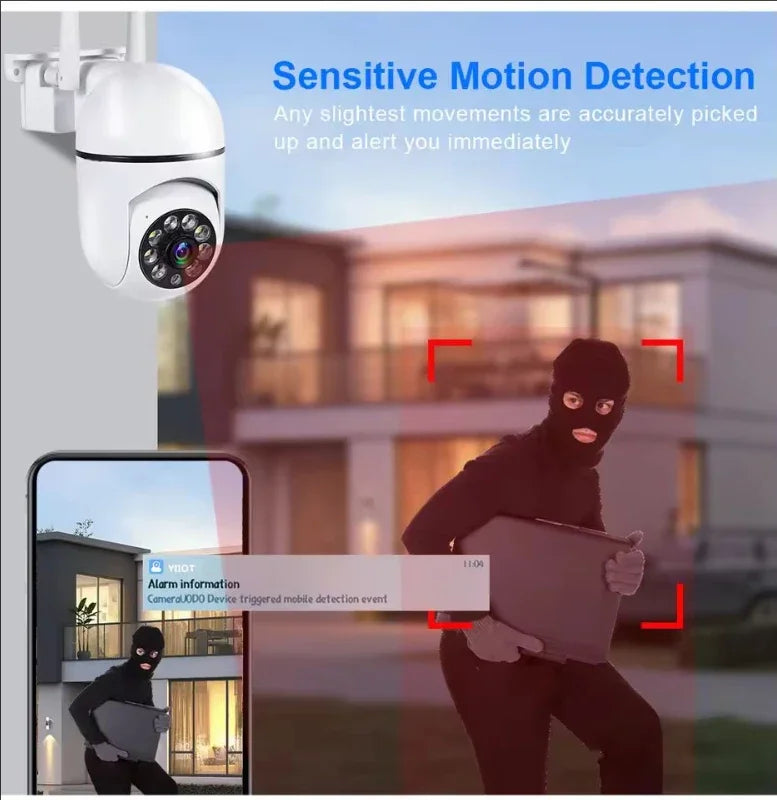 8MP Wifi Surveillance Camera PTZ Wireless IP Camera 8X Zoom AI Human Tracking Two-way Audio Color Night Vision Security Cam CCTV