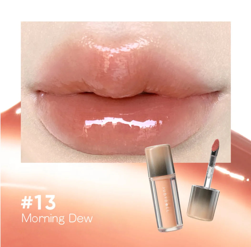 Judydoll Dual Finish Watery Lip Gloss 2.4g Nurturing Hydrating Color Fresh Makeup Cosmetics