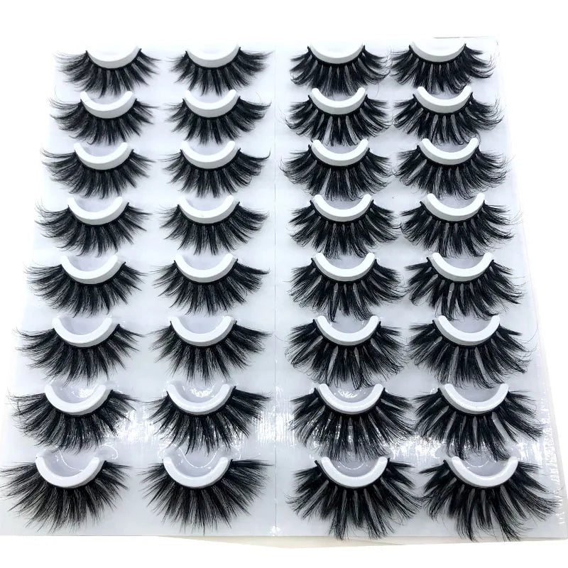 16 Pairs 3D Mink Lashes Natural False Eyelashes Dramatic Volume Fake Lashes Makeup Eyelash Extension Silk Eyelashes