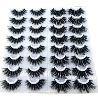 16 Pairs 3D Mink Lashes Natural False Eyelashes Dramatic Volume Fake Lashes Makeup Eyelash Extension Silk Eyelashes