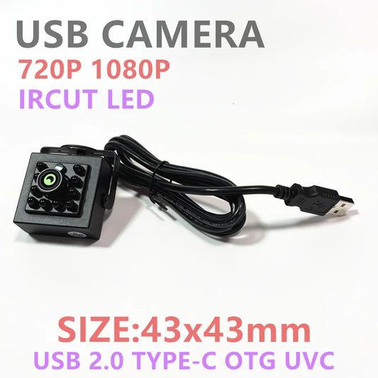 Night Vision USB 2.0 OTG Micro USB Type-C Drive-Free 720P 1080P 940nm LED IR CCTV Security UVC Android Camera for Industrial Use