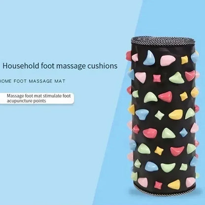 Foot Massage Mat Reflexology Walk Stone Road Acupressure Acupoint Mat For Long Sitting, Elderly & Students