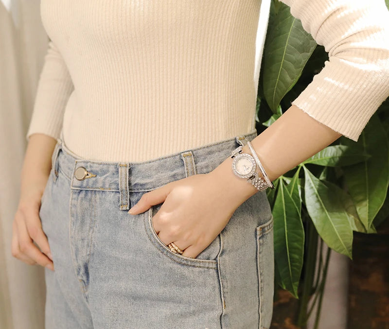 2024 Fashion Top Brand Luxury Watch Women Waterproof Crystal Women Dress Watch Fully Diamond Women Watches Ladies Watch Quartz