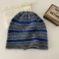 Striped Knitted Beanies Hats For Women&Men Winter Plush Warm Skullies Hat Unisex Outdoor Coldproof Ski Ear Protection Caps Gorro