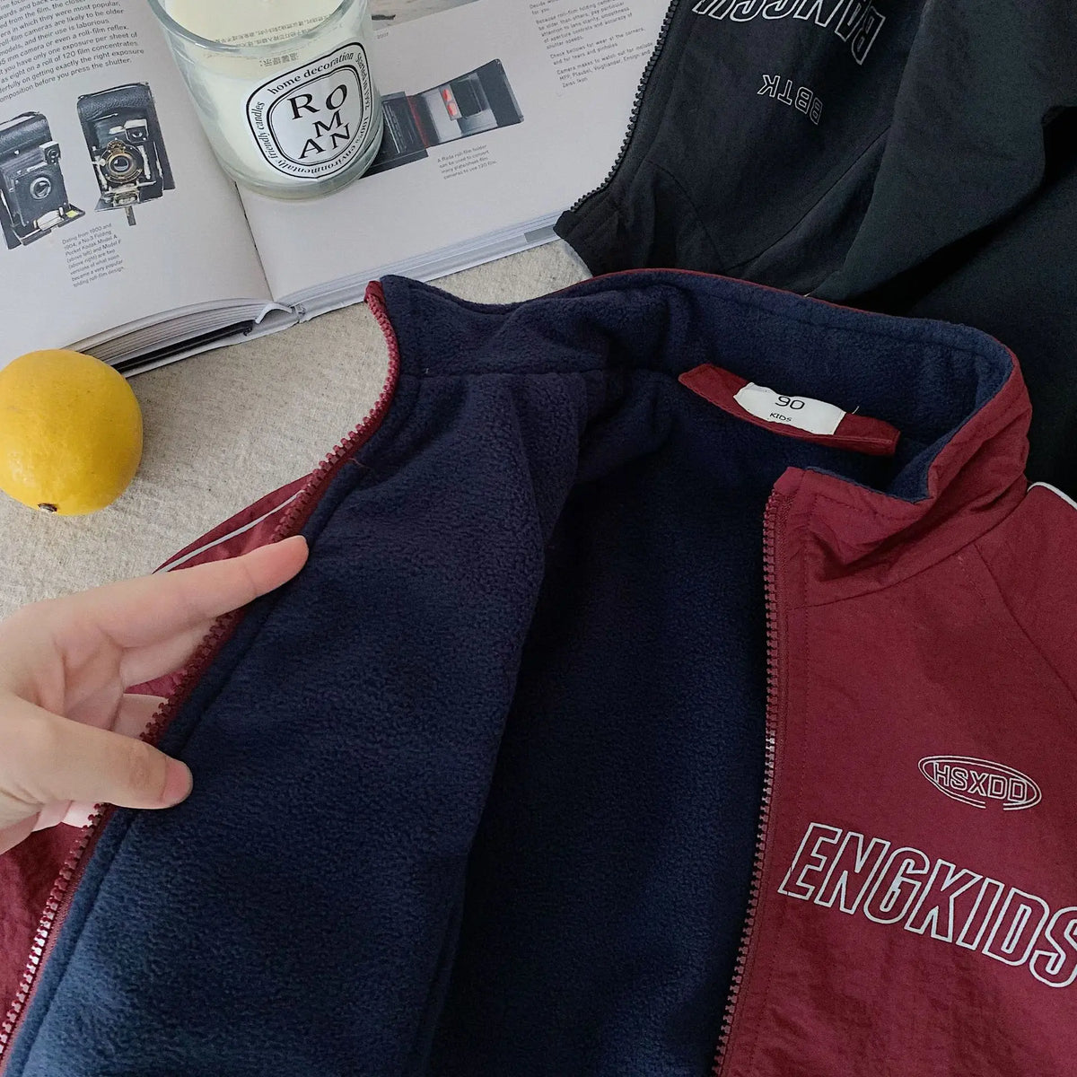 Children's Jacket 2026 New Autumn Boys' and Girls' Cardrope Thickened Autumn Clothes No Padding Boys' Stylish Top Trendy Coat