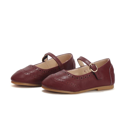 Ali Plus Kids Shoes Children Leather Flats Baby Girls Sole Brogue Performance Shoes Boys Party Mary Jane Toddler Slip On Oxfords