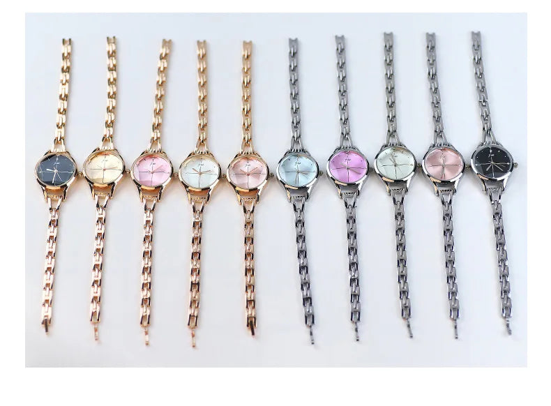 Bracelet Watch For Women Elegant Rose Gold Ladies Luxury Wristwatches Rhinestone Simple Fashion Female Quartz relogio feminino