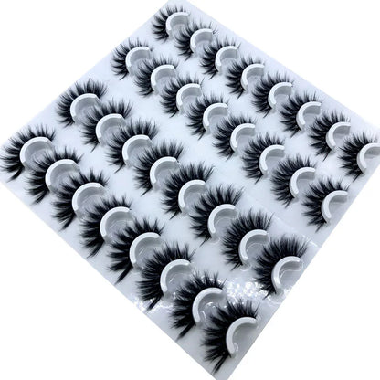 16 Pairs 3D Mink Lashes Natural False Eyelashes Dramatic Volume Fake Lashes Makeup Eyelash Extension Silk Eyelashes