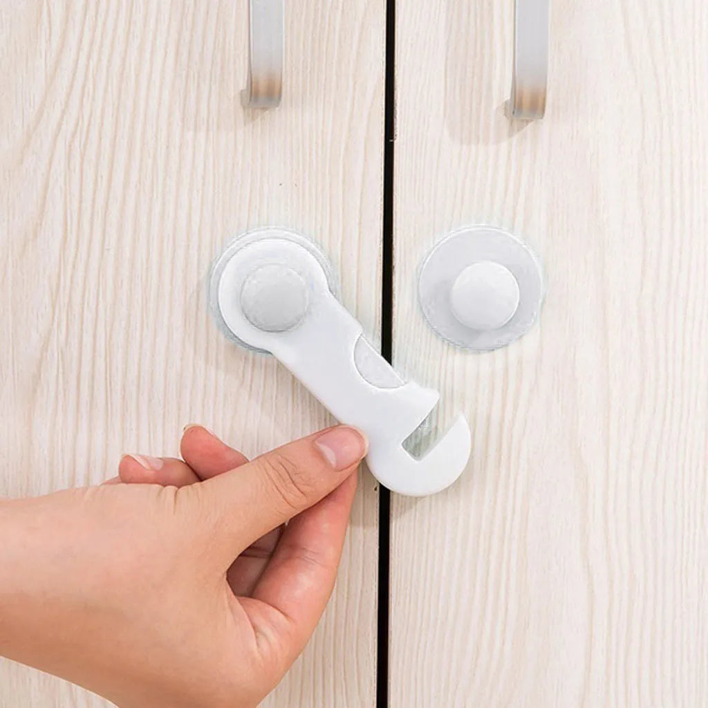 1PC Durable Small Household Cabinet Locks Adhesive Proofing Latches Multi-Purpose Drill-free Safety Lock