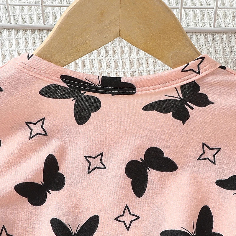 1/2 Piece Children's Sweet And Lovely Straight Skirt Loose And Comfortable Girl's Home Skirt Casual Round Neck Plus Size Skirt