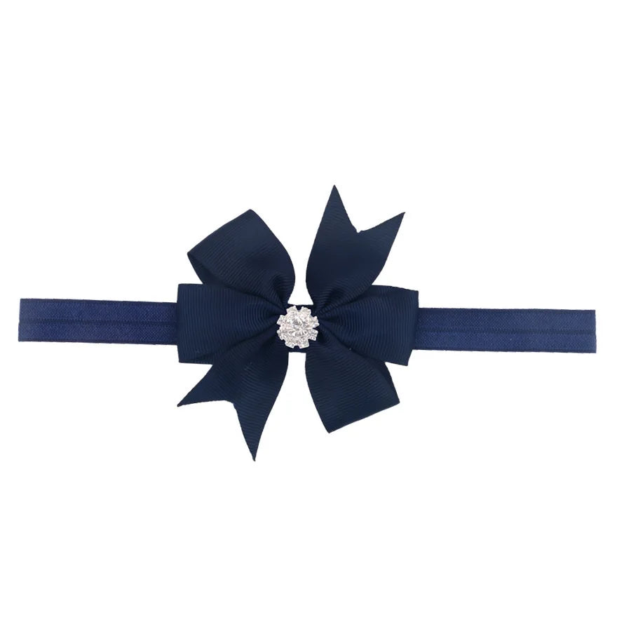 1 Piece Baby Headband Girl Bandage Ribbon Bowknot Infant Kids Hair Accessory Newborn Bow Crystal Toddler Band Headwear