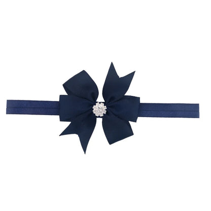 1 Piece Baby Headband Girl Bandage Ribbon Bowknot Infant Kids Hair Accessory Newborn Bow Crystal Toddler Band Headwear