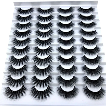 16 Pairs 3D Mink Lashes Natural False Eyelashes Dramatic Volume Fake Lashes Makeup Eyelash Extension Silk Eyelashes