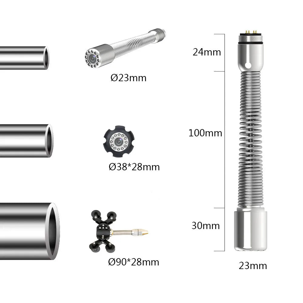 23MM 512Hz Transmitter Image 1080P Camera Head MAOTEWANG Well Pipe Inspection AHD Camera,Drain Sewer Pipeline Industrial Endosco