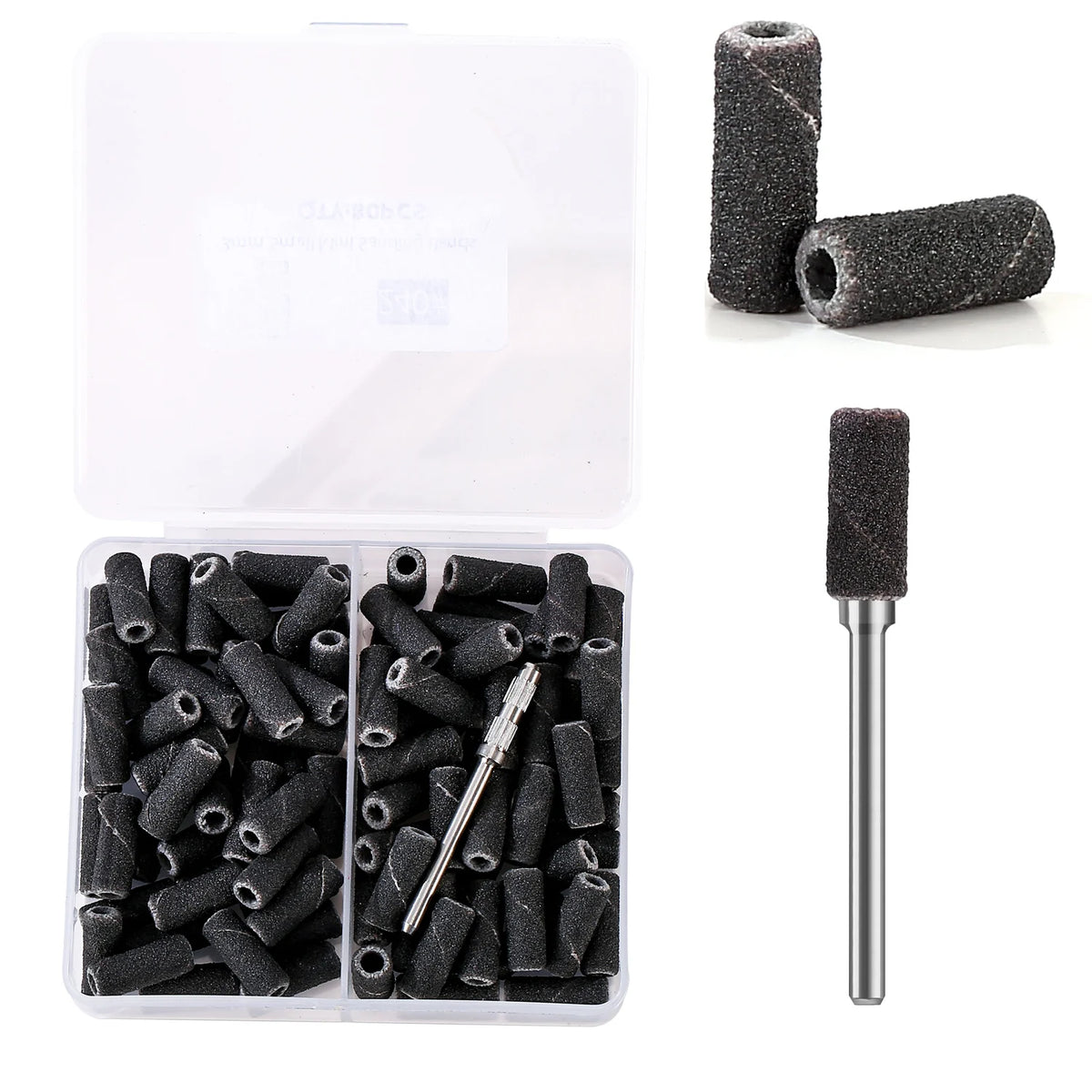 3mm 80pcs Mini Zebra Nail Sanding Bands Electric Machine Nail Drill Bits UV Gel Acrylic Polish Remover For Nails Accessory Tool