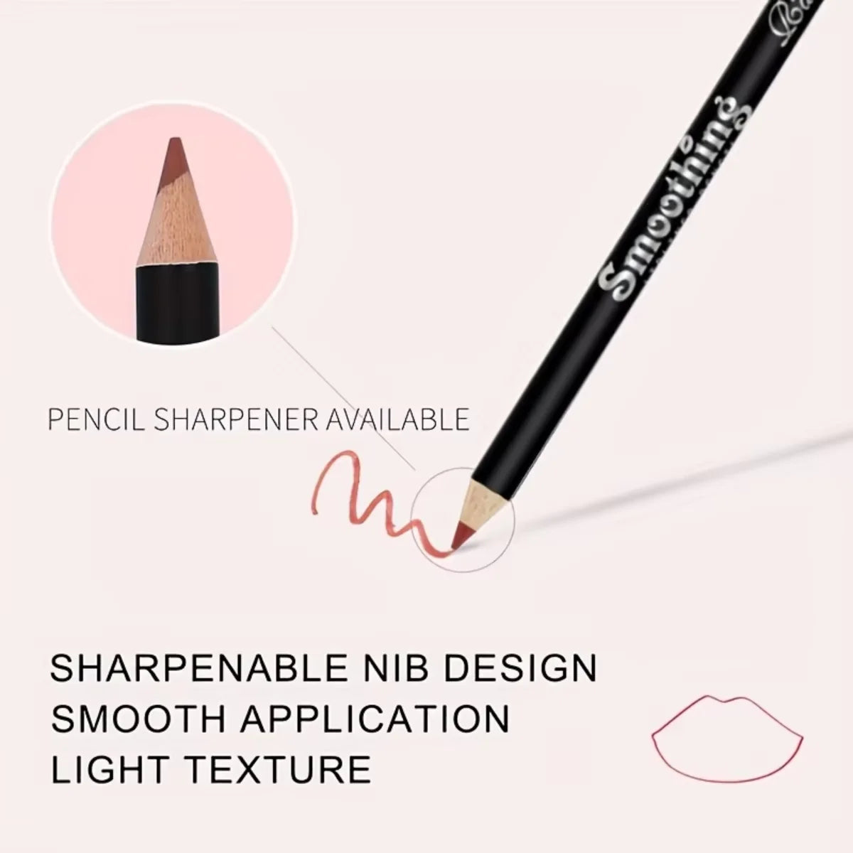 Waterproof Matte Lipliner Pencil Red Contour Tint Lipstick Long Lasting Non-stick Cup Moisturising Lips Makeup 12 Colors