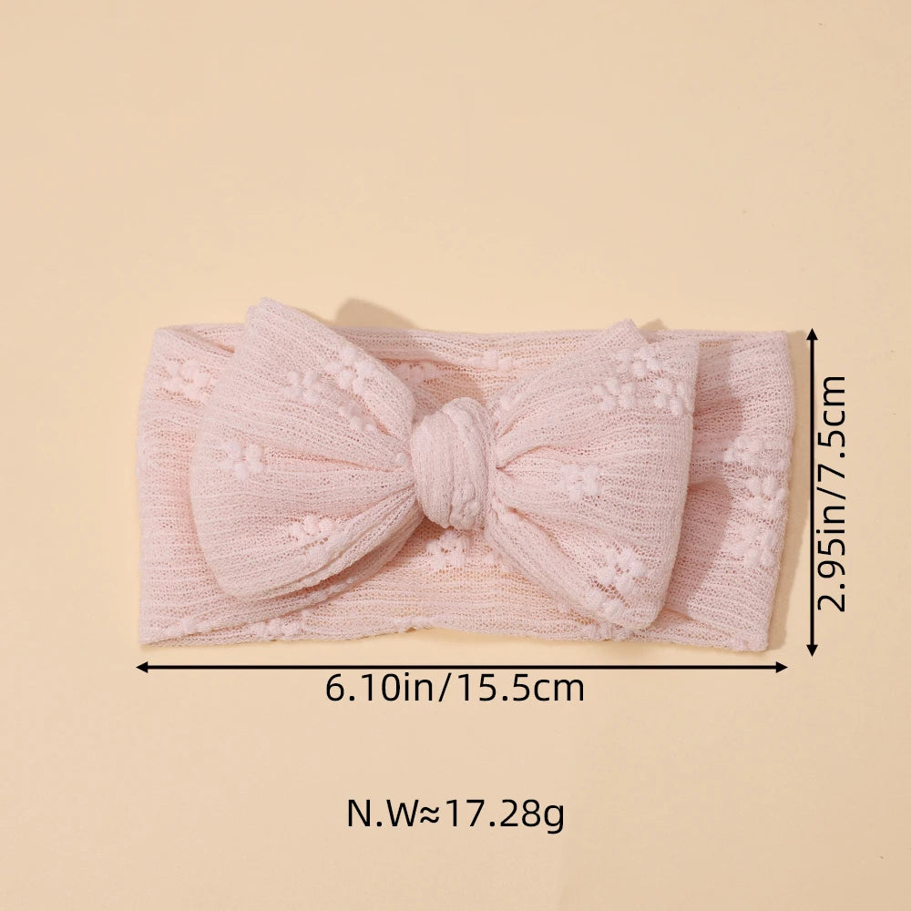 3pcs/set Baby Girl Headband Double Mesh Bows Hairband Soft Turban Lovely Bow Kids Headwear Hair Accessories for Newborn Infant