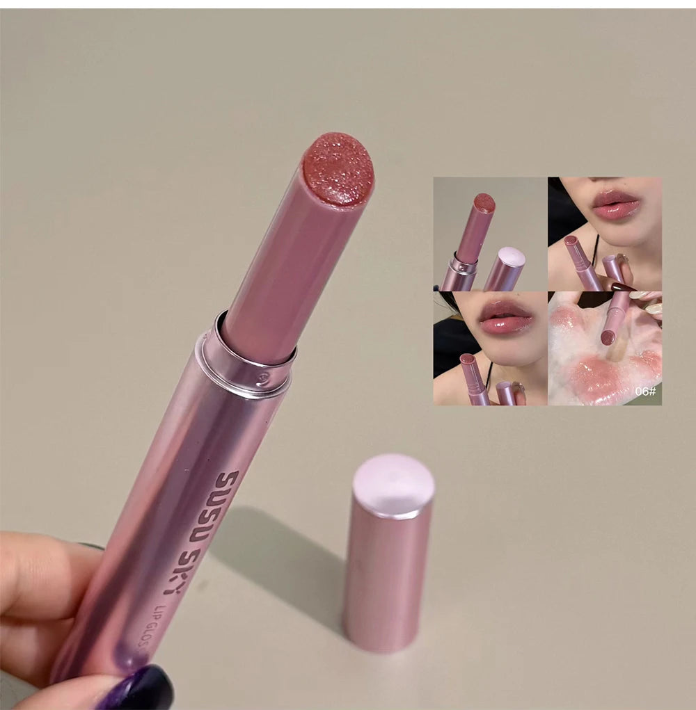 Smoky Grey Violet Lipstick Matte Velvet Finish Smooth Application Lip Mousse Waterproof Mirror Glossy Lip Tint Not Fading Makeup