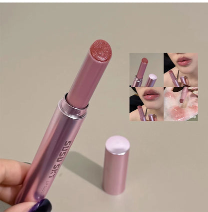 Smoky Grey Violet Lipstick Matte Velvet Finish Smooth Application Lip Mousse Waterproof Mirror Glossy Lip Tint Not Fading Makeup