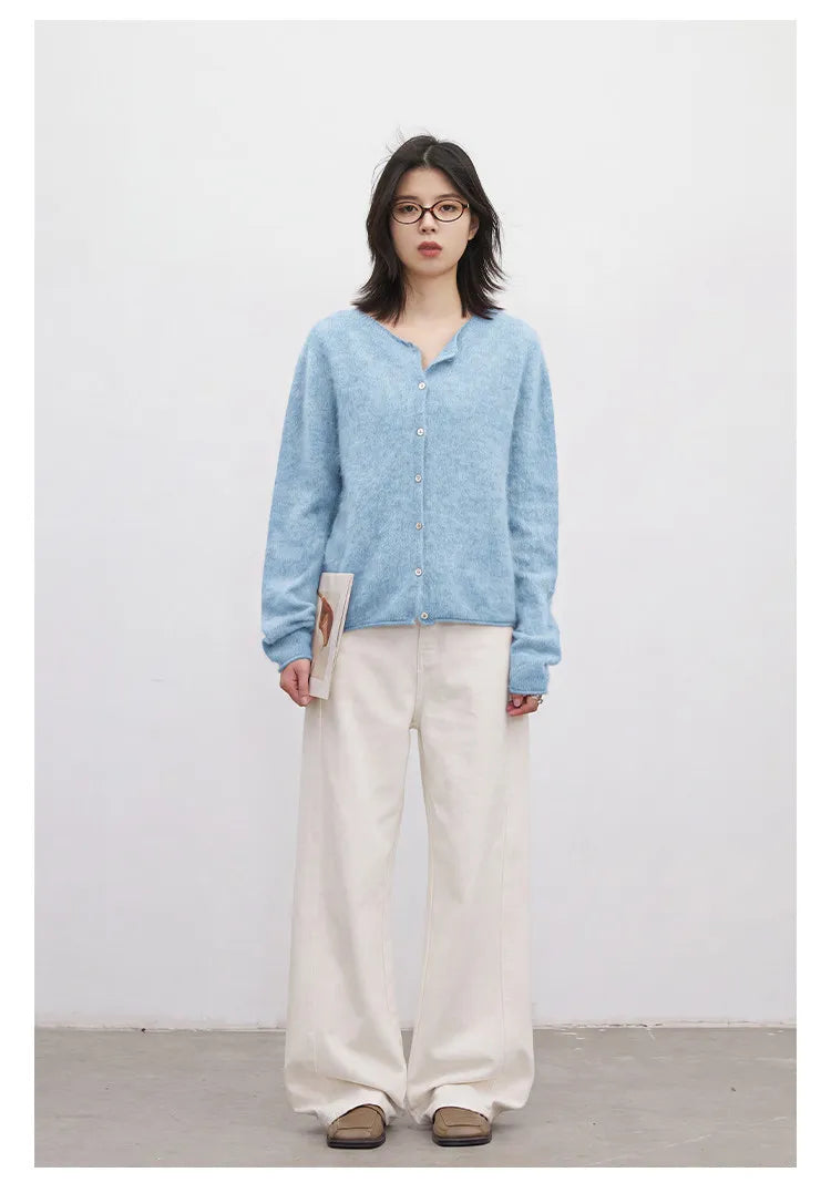 CHIC VEN New Women Knitted Cardigan Solid Long Sleeved Single-breasted Loose Casual Oversize Female Sweater Autumn Winter 2026