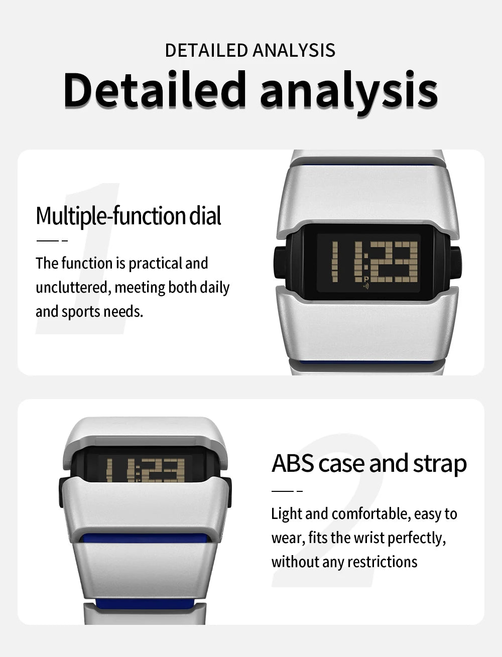 SANDA 9504 Retro Electronic Watch 5ATM Waterproof Night Light Display Snooze Alarm Clock Stopwatch Men's and Women's Watches2026